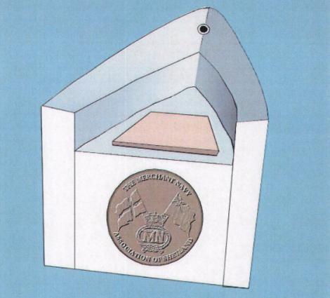A picture of what the memorial will look like.