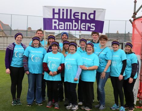 The Hillend Ramblers, who won an award for raising the most money for a team at the 2016 Relay For Life event. Photo: Geoff Leask.