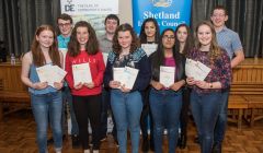 Students from the Anderson High School gather to celebrate their sectional certificates and Bronze Awards - Photo: Austin Taylor