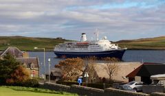 The Marco Polo is the last cruise liner to visit this year - Photo: Chris Cope/ShetNews
