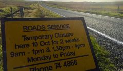 The single track road will be closed for almost seven hours Monday to Friday until 25 October - Photo: Hans J Marter/ShetNews