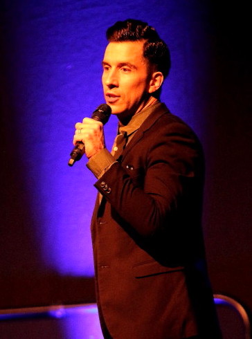 Comedian Russell Kane at the Clickimin on Wednesday night: 'jolting and thrusting in entertaining style' -Photo: Davie Gardner