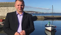 Loganair managing director Jonathan Hinkles pictured in Shetland in October. Photo: Shetland News/Hans J. Marter