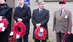 SIC convener Malcolm Bell in Beaumont Hamel for the memorial service.