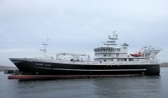 The new Antares arriving in Lerwick on Friday morning - Photo: Sydney Sinclair