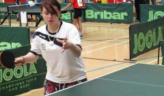 Zoe Buchanan representing Britain in table tennis and badminton.