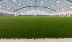 The new 60x40m artificial surface at Clickimin.
