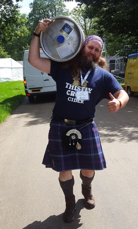 Lyall Gair has struck up a friendship with cider producer Thistly Cross, which is launching a special drink to tie in with his year as Up Helly Aa guizer jarl.