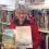 Local author Laureen Johnson with her most-borrowed Shetland books.
