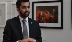 Scottish transport and islands minister Humza Yousaf was in the islands on Monday. Photo: Shetland News/Neil Riddell