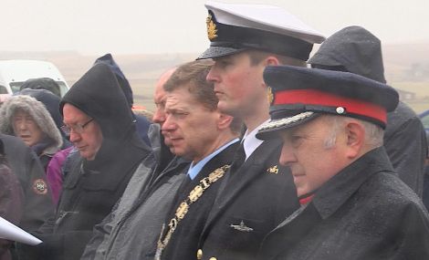 Around 200 people including Lord Lieutenant Bobby Hunter and council convener Malcolm Bell attended the service which was conducted by the Reverend David Cooper.