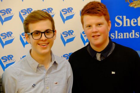 Shetland's new MSYPs Sonny Thomason and Charlie Haddon.