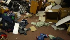 Many of the items donated for sending on to refugees have been destroyed.
