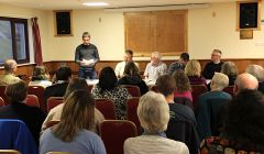 Duncan Simpson of Wir Shetland spoke in favour of the motion at Saturday's Althing debate - Photo: Hans J Marter/Shetland News