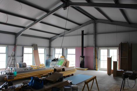 It is hoped the shop will be ready to open after the lambing season is finished. Photo: Shetland News/Chris Cope.