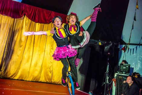 The "Witty Look' unicycle acrobats from Japan.