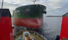 Tirrick involved in her last job at the port of Sella Ness on Thursday. All photos: courtesy of John Bateson