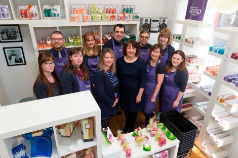 Back row (left to right): Darren Johnson, Allison Miller, Robbie Inkster, Mark Chivers and Hannah Simpson. Front row (left to right): Renata Sinclair, Joanne Anderson, Katrina Wiseman HIE, Ingrid Webb CEO of Cope, Sarah Hutchison and Nadine Samuel.