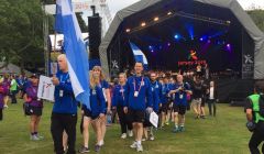 Team Shetland at the opening ceremony in Jersey two years ago.