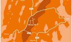 The area of land which could be used by the Mossy Hill wind farm. Image: Peel Energy