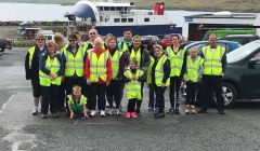 The Miles for Polly crew before they left Laxo to head to Lerwick.