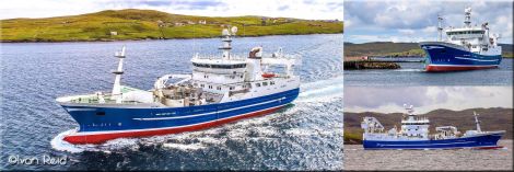 The Charisma leaving Whalsay at the weekend. Photos: Ivan Reid