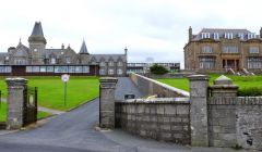 The site contains three listed buildings. Photo courtesy of Shetland Islands Council.
