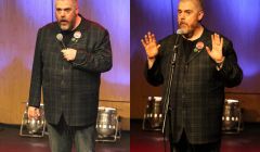 Comedian Phill Jupitus performing at Mareel on Saturday night. Photos: Davie Gardner.