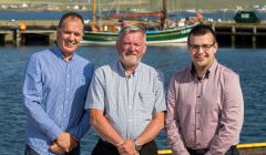 New Lerwick Port Authority chairman Ronnie Gair (centre) with deputy chairman John Henderson (left) and new board member Steven Hutton.