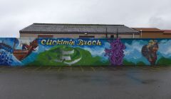 The finished graffiti mural.