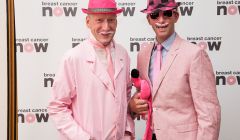 Shetland MSP Tavish Scott and Orkney counterpart Liam McArthur wearing it pink.