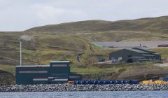 SIC's waste management site (right) next to the waste to energy plant. Photo: Shetland News