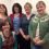 ShetlandPeerieMakkers coordinator Tracey Hawkins (sitting) with four tutors (back row left to right): From left to right, Angela Fraser, Unst; Janette Budge, Dunrossness; Wilma Malcolmson, Cunningsburgh and Christine Brown, Ollaberry.