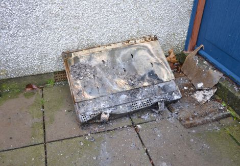 The living room radiator which the fire emanated from.