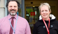 New clinical nurse manager Graham Laing (left) and head of mental health services Karen Smith (right). Photo: Chris Cope/Shetland News