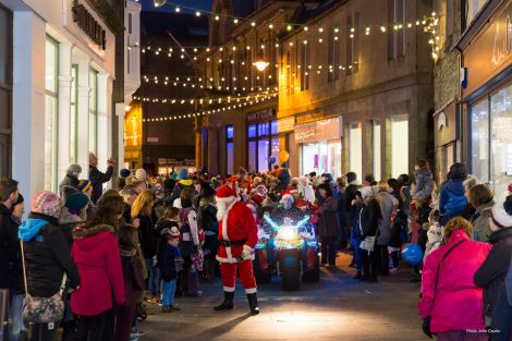 The annual Living Lerwick Christmas lights switch-on parade takes place on Saturday afternoon.
