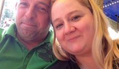 Nicola Stove and her husband Magnus, who was flown to Aberdeen for emergency surgery after his accident.