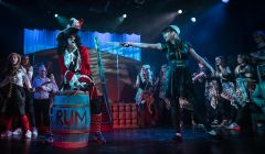 John Haswell, as Captain Hook - 'the most villainous pirate of them all' with Hermione Boyes as Peter Pan. Photos: Jonathon Bulter