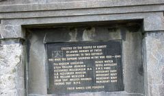 The war memorial at Quarff is currently built into the wall of a derelict kirk.
