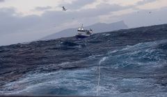 The Migdale being towed towards Aith. Photo: RNLI Aith