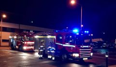 Fire fighters at Mareel on Thursday night. Photo: Fiona Cope