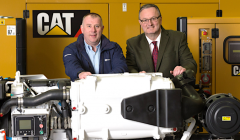DH Marine managing director David Henry and Finning general manager Steve Berry in Lerwick.