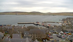 A view of Lerwick Harbour and Bressay from one of the webcams on Friday morning.