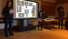 ShetlandPeerieMakkers ambassadors Aimee Irvine, Flora Quinnell, Sinead Wood and Stephanie Mercer were on hand to reveal the news at a fundraising competition at Aith Junior High School.