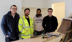 The team behind The String, from left to right: Matthew Adam, Magnus Stout, Akshay Borges and Neil Riddell. Photos: Chris Cope/Shetland News