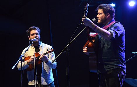 The Brother Brothers offering temperamentally dark Appalachian folk and Bluegrass harmonies. Photo: Zdenka Mlynarikova