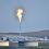 A massive fire ball is being emitted from the flare stack of Shetland Gas Plant. Photo: Mark Berry