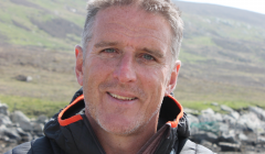 Iolo Williams at the Burwick beach on Thursday.
