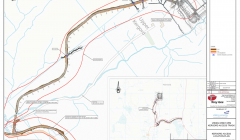 A location plan of the Kergord track upgrade.