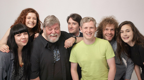 The Imposters' full line-up, from left to right: Ashlea Tulloch, Jill Charleson, Les Sinclair, Alex Garrick-Wright, Matthew Simpson, Thomas Jones, Marjolein Robertson. Photo: Liam Henderson